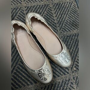 Gold Tory Burch flats